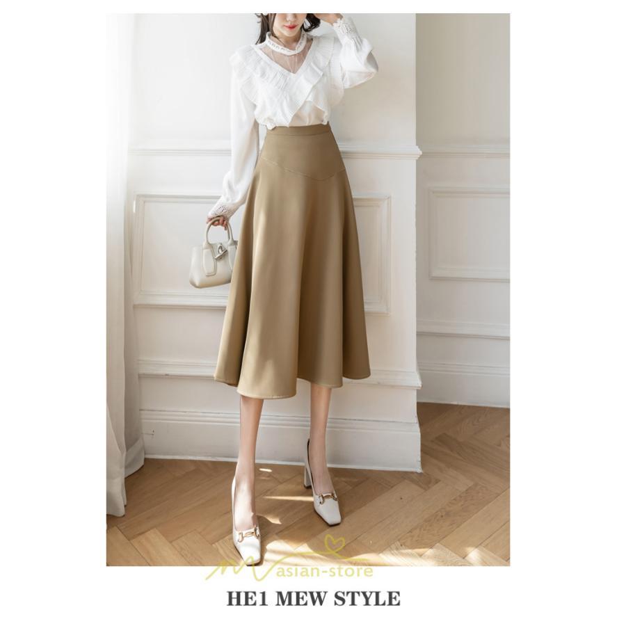 スカート | レディース ロング ミモレ フレアAライン ロング着痩せ 通勤 通学 オフィス OL オシャレ キレイめ カジュアル 20代30代40代50代