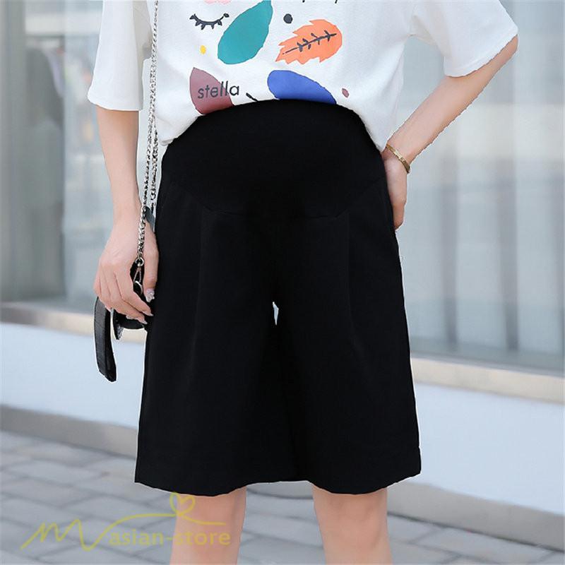 パンツ レギンス | ハーフパンツ ワイドパンツ マタニティパンツ ゆったり おしゃれ 上品 大きいサイズ 上品 マタニティウェア ポケット付き ウエスト調整 サマー 妊婦服 ママ