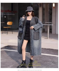 オーバーオール サロペット | デニム コート レディース ロングコート アウター 春夏 20代 30代 40代 フード付き カジュアル スプリングコート 通勤 大きいサイズ 大きいサイズ