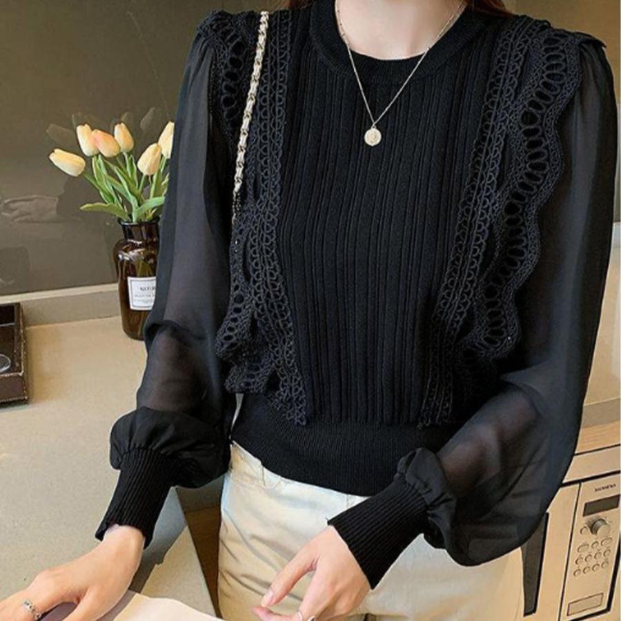 シャツ・ブラウス | ブラウストップス プルオーバー 異素材