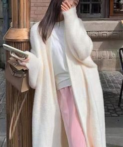 カーディガン | シャギーロングニット韓国風