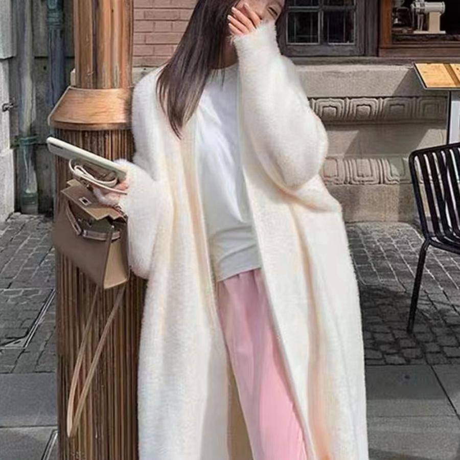 カーディガン | シャギーロングニット韓国風