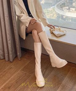 ロングブーツ | レディース ブーツ レディース かっこいい 女性 靴 シューズ 合皮レザー 歩きやすい 美脚 カジュアル 通学 おしゃれ インソール 通勤 2022