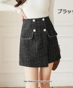 スカート | ミニレディース Aライン タイト ショート丈 キュロットラシャ 暖か カジュアル お出かけ 韓国風 2022秋冬　 着回し 通勤 新作