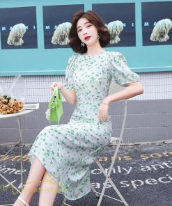 ミディアム | サマーワンピース レディース 着痩せ 半袖 花柄 ワンピース バックファスナー ワンピース 膝丈 ミディアムワンピース 上品 通勤通学 30代 上品 40代 お出かけ