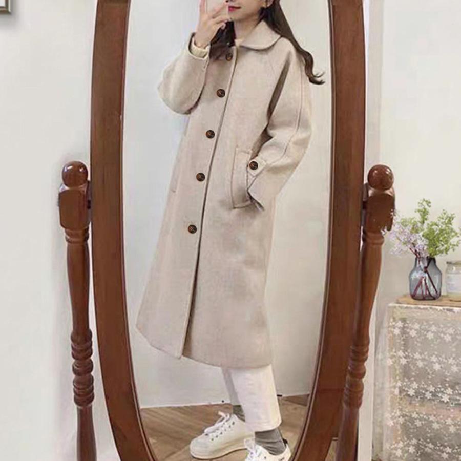 トレンチコート | ステンカラーコートレディース中綿コート冬