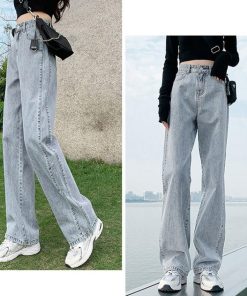 デニム | ストレートデニムパンツ ハイウエスト美脚