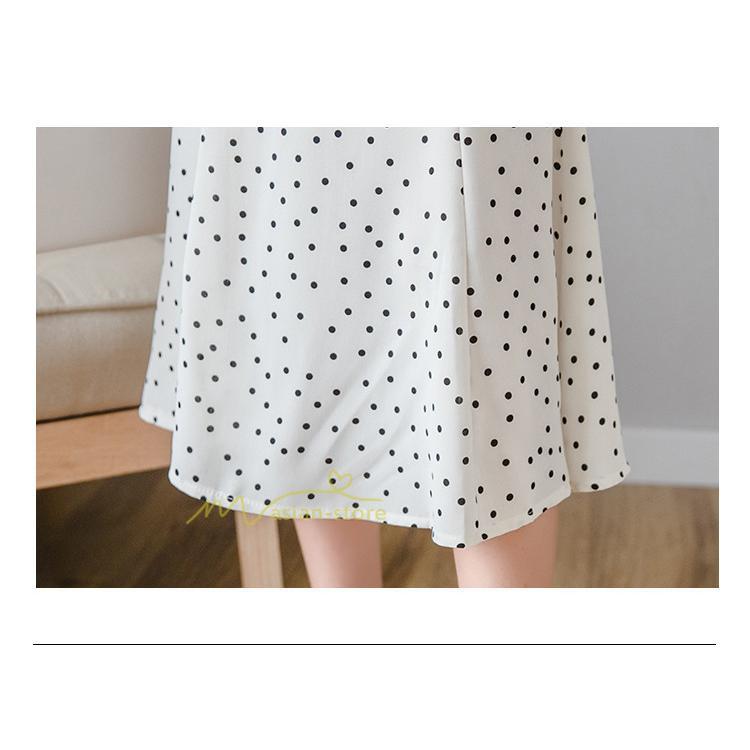 スカート | マーメイドマーメイド レディース ボトムス ロング丈 美シルエット ドット柄 シフォン20代30代40代 通勤通学 春夏 カジュアル 2022