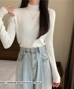 ニット・セーター | カットソー ニット レディース リブニット 長袖 秋冬 春 トップス スリム ストレッチ インナー 無地 プルオーバー 通学通勤 長袖ニット 長袖カットソー 着痩せ