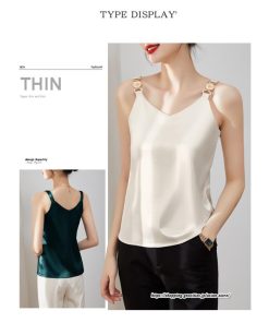 キャミソール タンクトップ | キャミソール サテン インナー レディース 重ね着 キャミ サテン生地 下着 肌着 ノースリーブ 光沢感のあるキャミソール 春 滑らかな手触り トップス 夏 秋