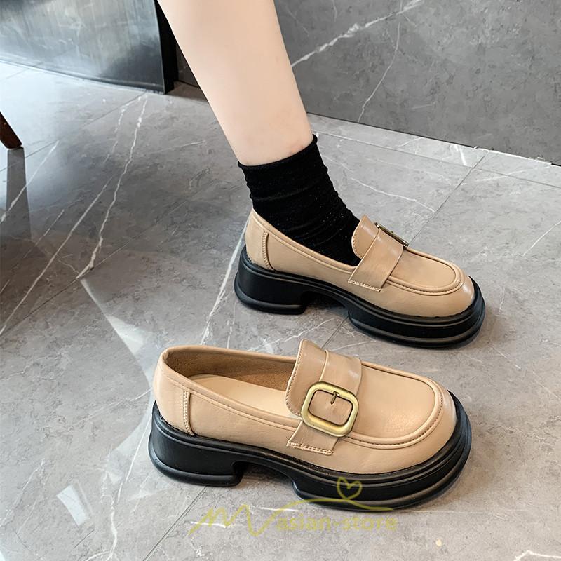 ローファー | レディース 靴 シューズ レザー調 合皮 厚底 履きやすい 韓国風 人気 クラシック 可愛い パンプス 通勤 春 夏 通学 冬 学生靴 秋