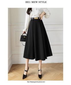 スカート | フレアロングロング丈 ミモレ丈 Aラインベルト付き 通勤 20代 30代 40代 50代 上品 コーデ 着痩せ 高見え 送料無料