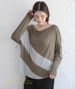ｔシャツ・カットソー | カットソー レディース 長袖tシャツ シンプル ゆったり 着痩せ 体型カバー 長袖 秋コーデ ボートネック 切り替え 大人 Tシャツ 大人 カジュアル フリーサイズ