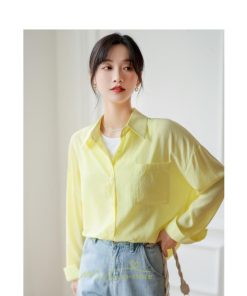 シャツ・ブラウス | ブラウス トップス 長袖 Vネック ボタン 無地 上品 通勤 レディース 秋 20代 30代 40代 OL ママ 母 フェミニン デート お出かけ 通勤 リクルート お仕事