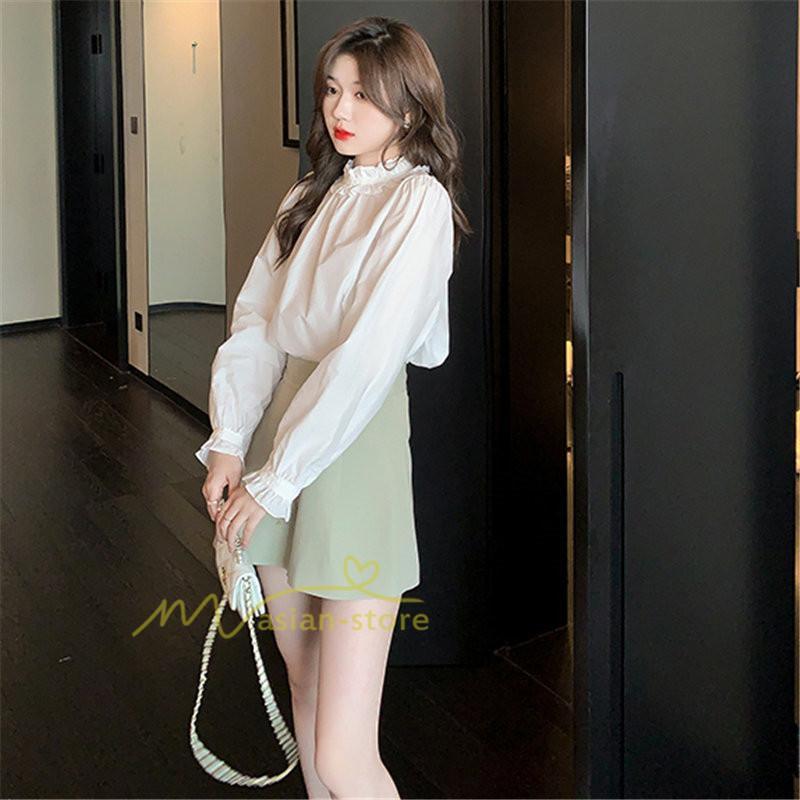 シャツ・ブラウス | ブラウス レディース きれいめ 40代 春秋 上品 無地 ブラウス 長袖 ゆったり オシャレ 韓国風 通勤 着痩せ フェミニン 30代 大人 カジュアル レース付き 50代