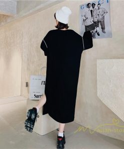 マキシ | 黒ワンピース 長袖ワンピース 秋物 レディース ロングワンピース ゆったり 大きいサイズ 裾スリット 30代40代 大人 ワンピース かわいい 通学通勤 20代50代