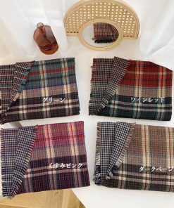 マフラー | チェック柄大判ストール 両面マフラー秋冬