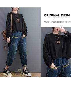 ｔシャツ・カットソー | 長袖Tシャツ レディース 無地 丸首 かじゅある 無地 カットソー ショート 長袖 秋コーデ ゆったり 着痩せ 体型カバー 春 フリーサイズ 新作 秋 シンプル 可愛い