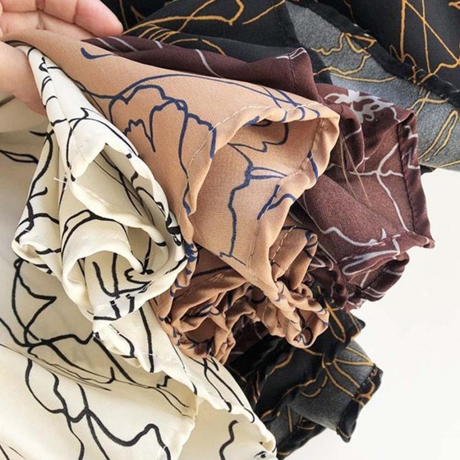 マキシスカート | 柄 ロングスカート 春 ウエストゴム スカート ミモレ丈スカート