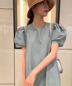 マキシ | ワンピース 半袖 レディース 夏服 ロングワンピース フレアワンピース ギャザー 無地 可愛い 大人 ワンピ 海 50代60代 お出かけ サマー 20代30代40代