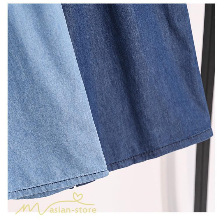 ジーンズ、デニム | ワイドパンツ レディース ガウチョパンツ デニム ゆったり デニムパンツ ジーンズ ジーパン 薄手 春秋コーデ 大きいサイズ ひも付き 女性着 日常感 上品 着回し