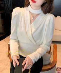 シャツ・ブラウス | ブラウス シャツ 上品 長袖 Vネック オフィスカジュアル 通勤 韓国 ファッション カジュアル エレガント 細身 優雅 OL 20代30代40代 オシャレ 通勤 上品 着回し