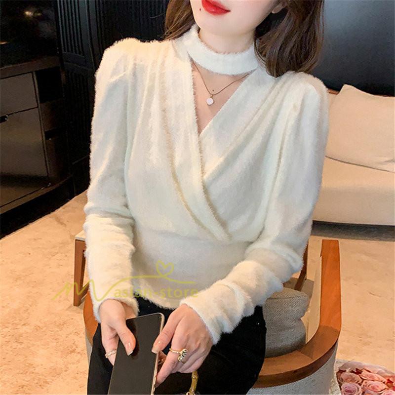 シャツ・ブラウス | ブラウス シャツ 上品 長袖 Vネック オフィスカジュアル 通勤 韓国 ファッション カジュアル エレガント 細身 優雅 OL 20代30代40代 オシャレ 通勤 上品 着回し