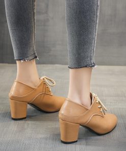 オックスフォードシューズ | ポインテッドトゥ レディース チャンキーヒール レースアップ マニッシュシューズ サボサンダル パンプス かかとが踏める シューズ