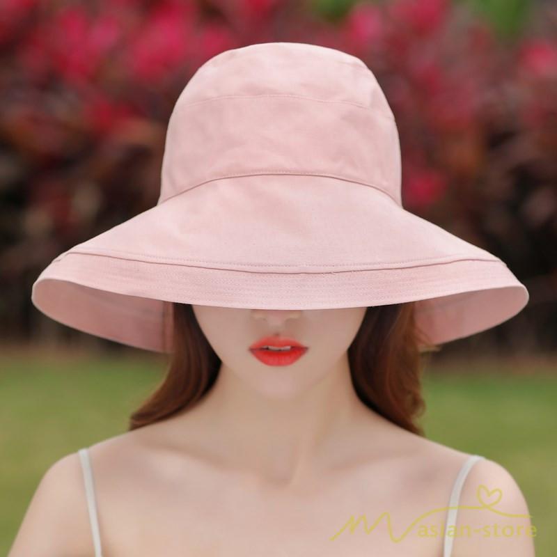 レディース | 帽子 春 夏 Uv 遮光 折りたたみ 大きいサイズ UVカット帽子 ひも つば広 頭 大きい 洗える 母の日 自転車 日焼け対策 遮光 小顔 熱中症 紫外線対策