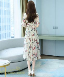 ミディアム | ワンピース レディース ひざ下丈 カジュアル おしゃれ 夏新作 上品 ミディアムワンピース 花柄 大きいサイズ 上品 エレガント 気質 30代 お出かけ 40代 20代