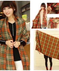 マフラー | ストール マフラー ロング スカーフ 秋冬 チェック柄 大判 ニット