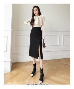 スカート | ロング 秋 秋服 レディース ボトムス ロングミモレタイト冬 スリット 無地 可愛い 着痩せ カジュアル キレイめ 韓国風