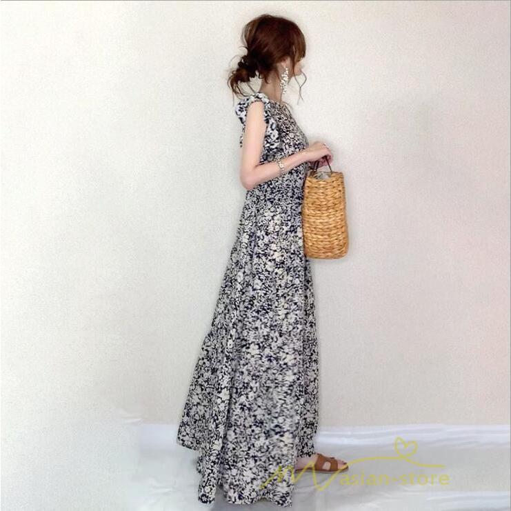 マキシ | ワンピース レディース マキシワンピース 可愛い 春夏 春 夏 きれいめ ゆったり フレアスリーブ ワンピース 半袖 ロングワンピース 花柄 スリム 夏