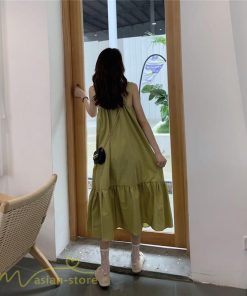 マキシ | 夏ワンピース ノースリーブ ロングワンピース レディース マキシワンピース 可愛い 春 夏 新作 無地 ロング丈 切り替え Aライン ゆったり フリーサイズ フレア