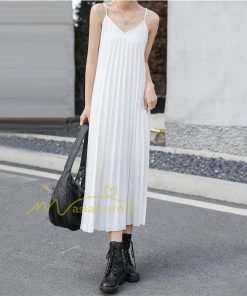 マキシ | プリーツワンピース ワンピース レディース マキシ丈 サロペット オールインワン キャミワンピース カジュアル 無地 20代30代40代 韓国ファッション 通勤通学