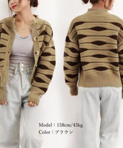 ニット・セーター | ニットカーディガン 秋冬レディース 配色