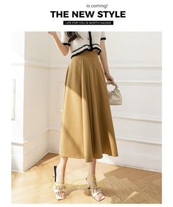 スカート | ロング丈 ボトムス レディース Aライン 上品 20代30代40代50代 カジュアル 通勤通学 お出かけ 夏物 韓国風 着痩せ 体系カバー エレガント
