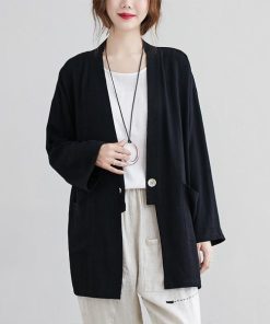 カーディガン | 羽織り レディース 秋服 ライトアウター Vネック 麻綿 無地 20代 30代 春 夏 秋 長袖 カジュアル 40代 50代 秋コーデ 秋かわいい