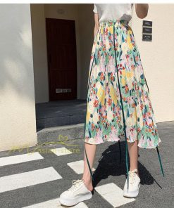 スカート | フレアミモレ丈 Aライン ウェストゴム 花柄 ロング 体型カバー レディース きれいめ 20代30代40代 通勤通学 上品 カジュアル マキシレトロ風