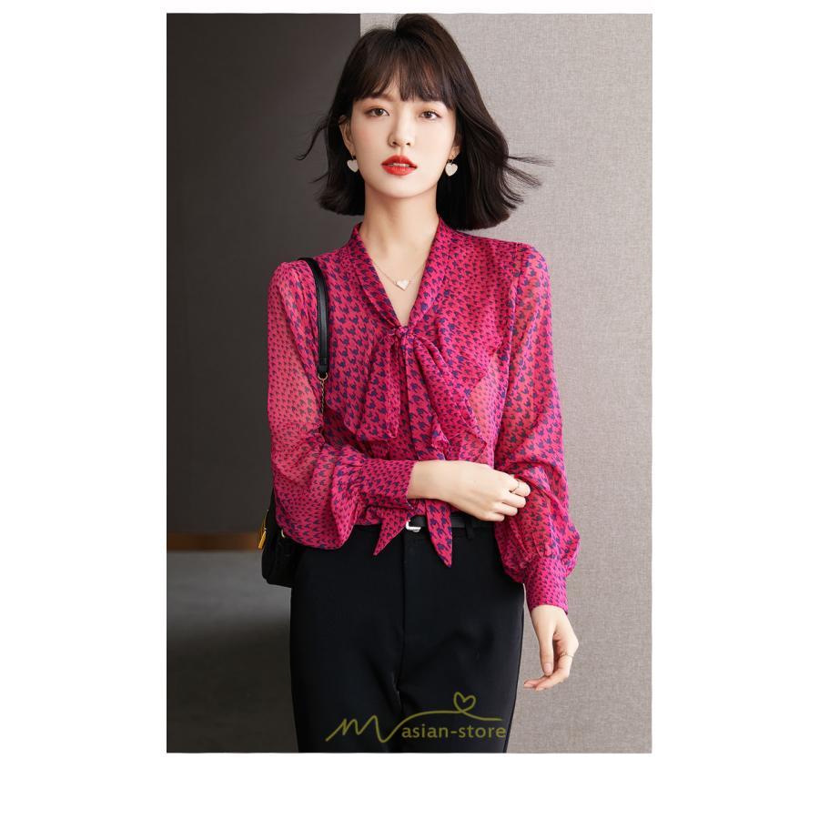 シャツ・ブラウス | シャツ ブラウス 春 秋 シフォン レディース 長袖 フォーマル トップス 50代 40代 30代 20代 おしゃれ キレイめ 着痩せ 可愛い お出かけ 上品 オシャレ