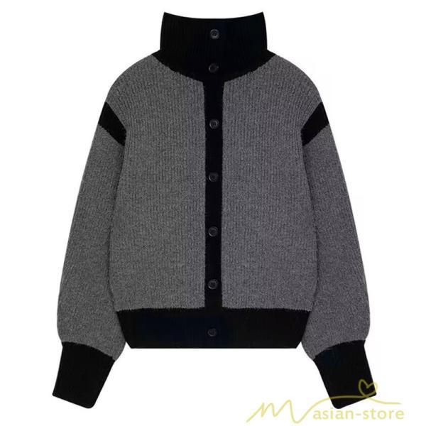 カーディガン | ニットドッキングニットレディース 2022秋冬 羽織り ニット アウター セーター 長袖 20代50代 秋ニット トップス