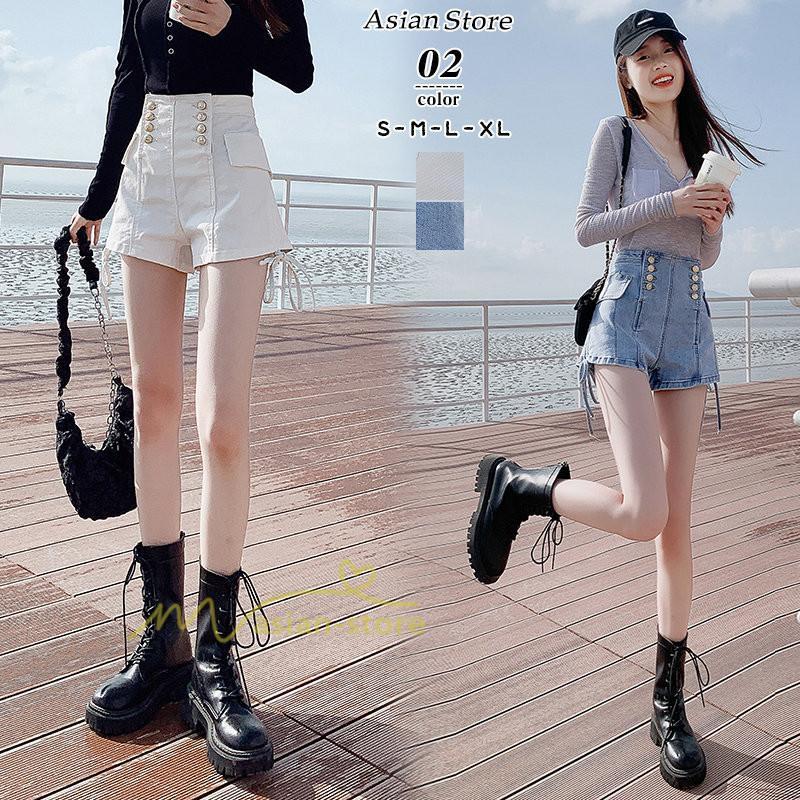 ショートパンツ | ゆったり Aライン デニム デニムパンツ ショートデニム ショーパン 短パン ショート丈 膝上 カジュアル 通勤通学 上品 20代30代40代 お出かけ