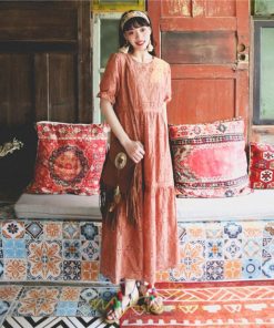 マキシ | ワンピース 夏 レース 半袖 ロングワンピ ワンピ ロング丈ワンピース ロングワンピース 無地 可愛い ナチュラル きれいめ 外出 大人 お出かけ かわいい 着痩せ