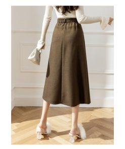 スカート | レディース ロング フレア Aライン 秋冬 ミモレ ハイウエスト 体型カバー キレイめ オシャレ フェミニン 可愛い お出かけ 着痩せ OL 通勤 通学