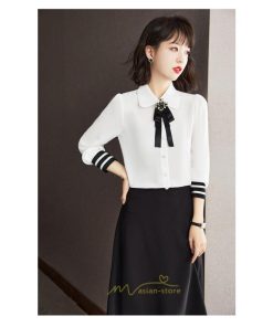 シャツ・ブラウス | ブラウス 長袖 レディース おしゃれ トップス シフォンブラウス オフィス 通勤 ゆったり 体型カバー 秋服 リボン 着痩せ オシャレ お出かけ 可愛い 上品