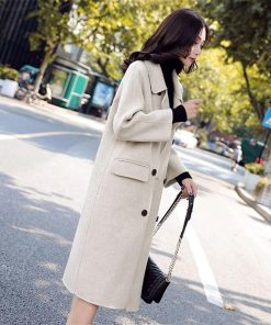 チェスターコート | アウター コート フロントボタン 九分丈袖 スリム型 ポケット キルティング裏地 暖かい 秋冬 膝丈 ミモレ丈 ツイード 大人 30代 無地