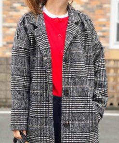トレンチコート | グレンチェック チェスターコート レディース 冬 千鳥柄コート 中綿コート