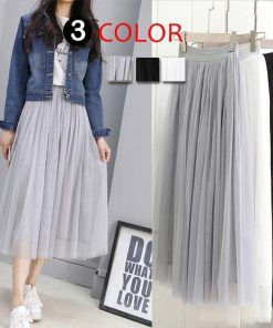 スカート | ロングチュールハイウエストフレアレディース 無地 きれいめ ウエストゴム 通勤通学 可愛い S M L 上品 着痩せ
