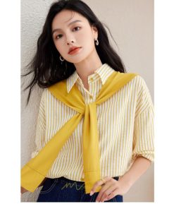 シャツ・ブラウス | ブラウス トップス レディース シフォン ボーダー柄 フォーマル スーツ インナー オフィス カジュアル 入学式 入園式 卒業式 母 七五三 受験 ママ 卒園式