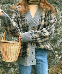 ニット・セーター | チェック柄 カーディガン レディース